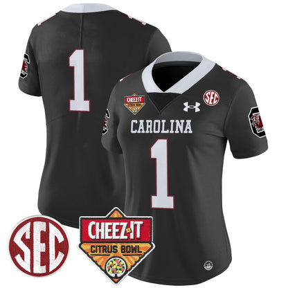 Women's South Carolina Gamecocks 1980 Throwback Cheez-It Citrus Bowl Patch Vapor Limited Jersey - All Stitched