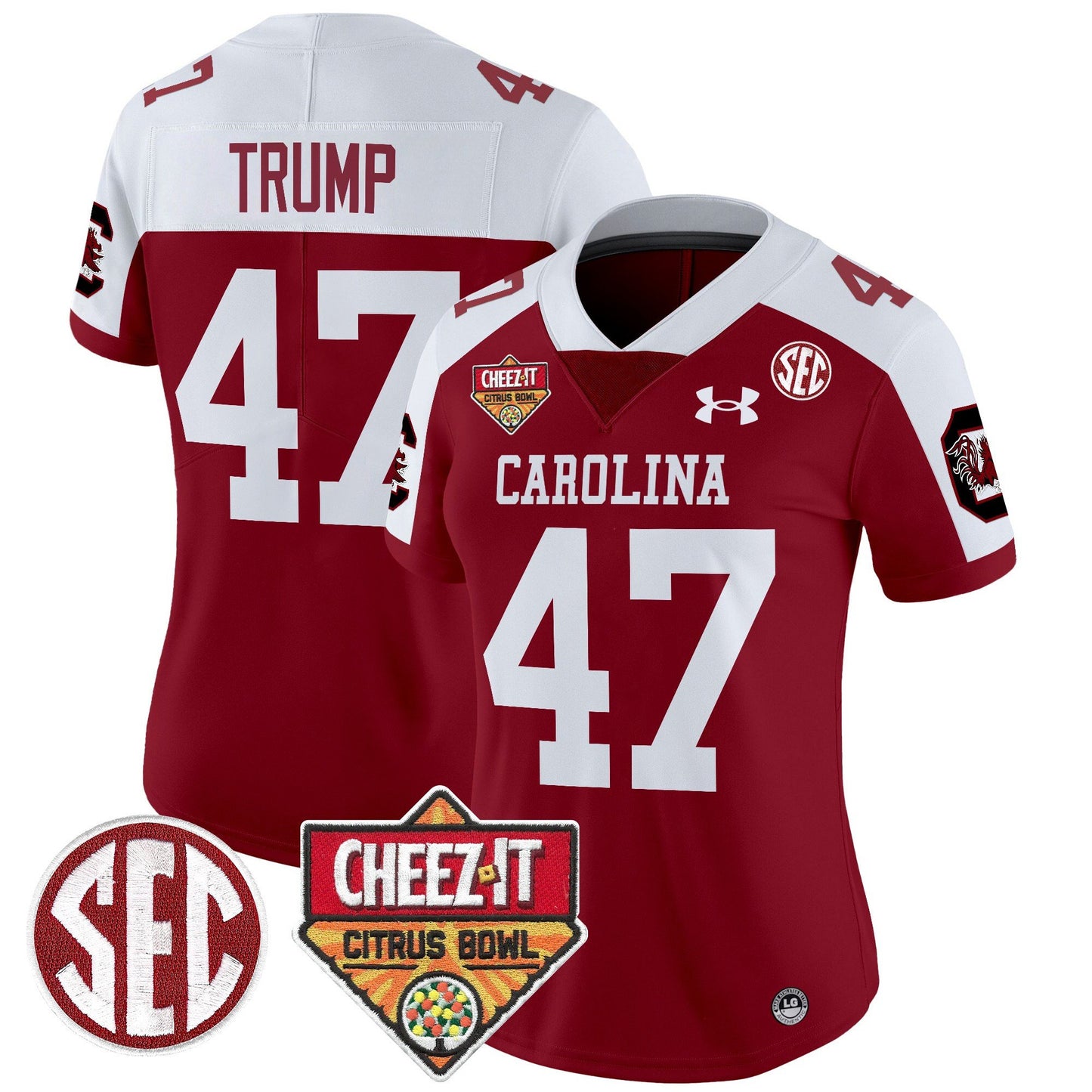 Women's South Carolina Gamecocks 1980 Throwback Cheez-It Citrus Bowl Patch Vapor Limited Jersey - All Stitched