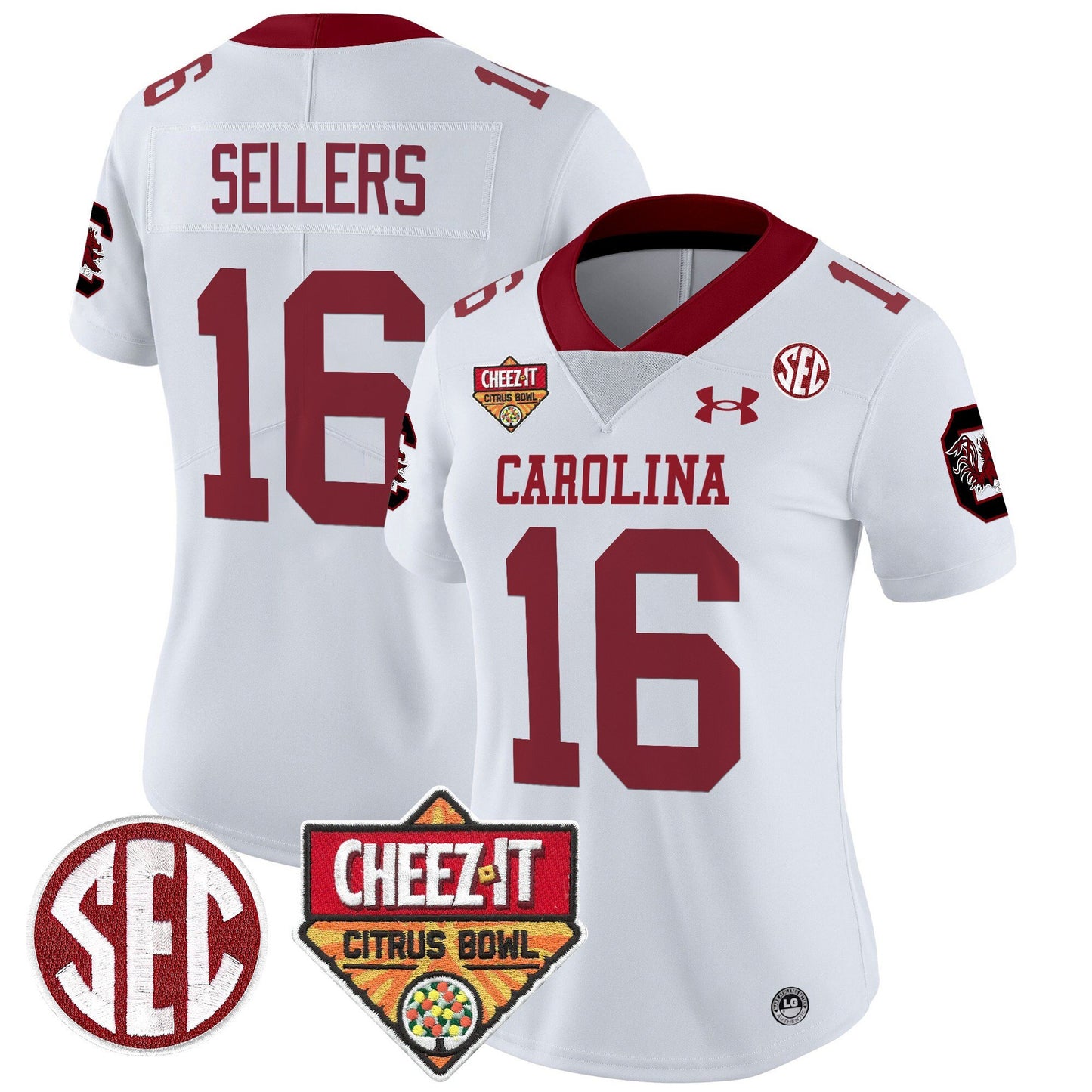 Women's South Carolina Gamecocks 1980 Throwback Cheez-It Citrus Bowl Patch Vapor Limited Jersey - All Stitched