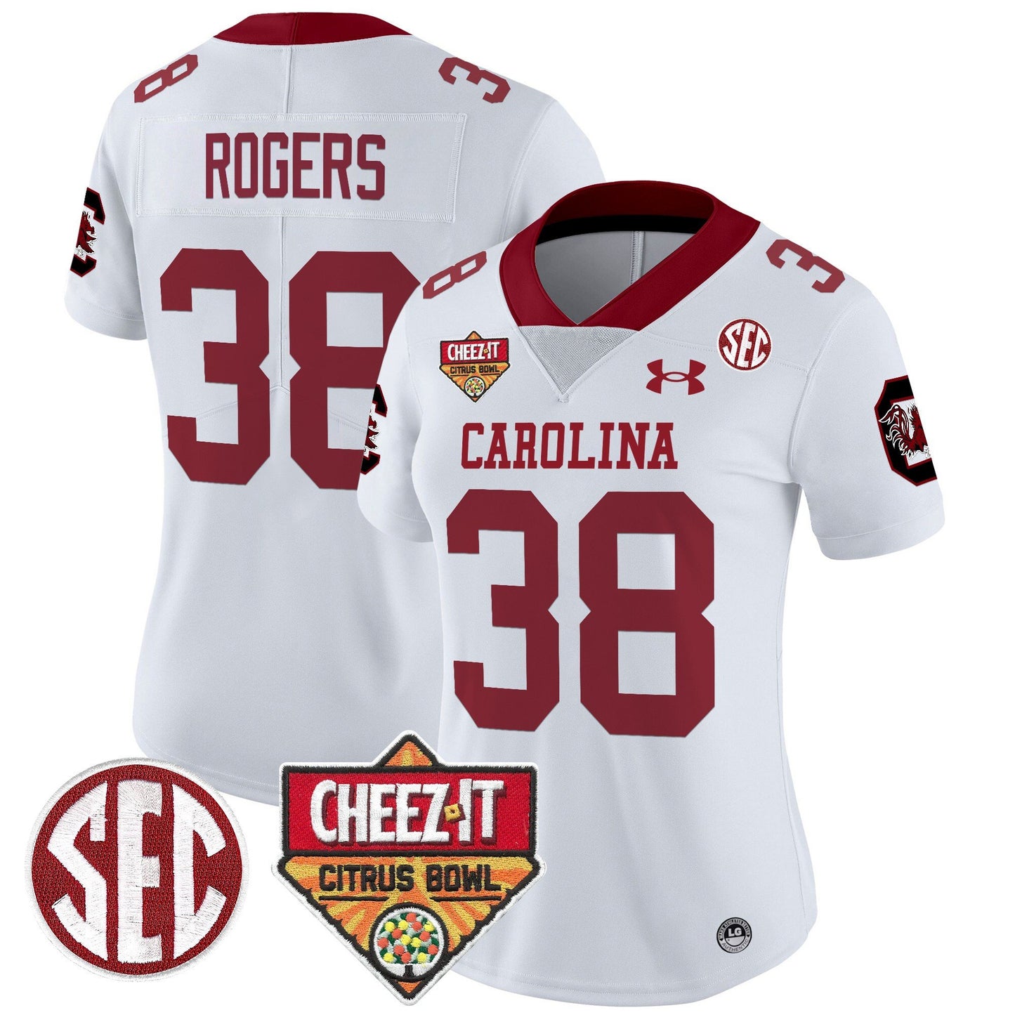 Women's South Carolina Gamecocks 1980 Throwback Cheez-It Citrus Bowl Patch Vapor Limited Jersey - All Stitched