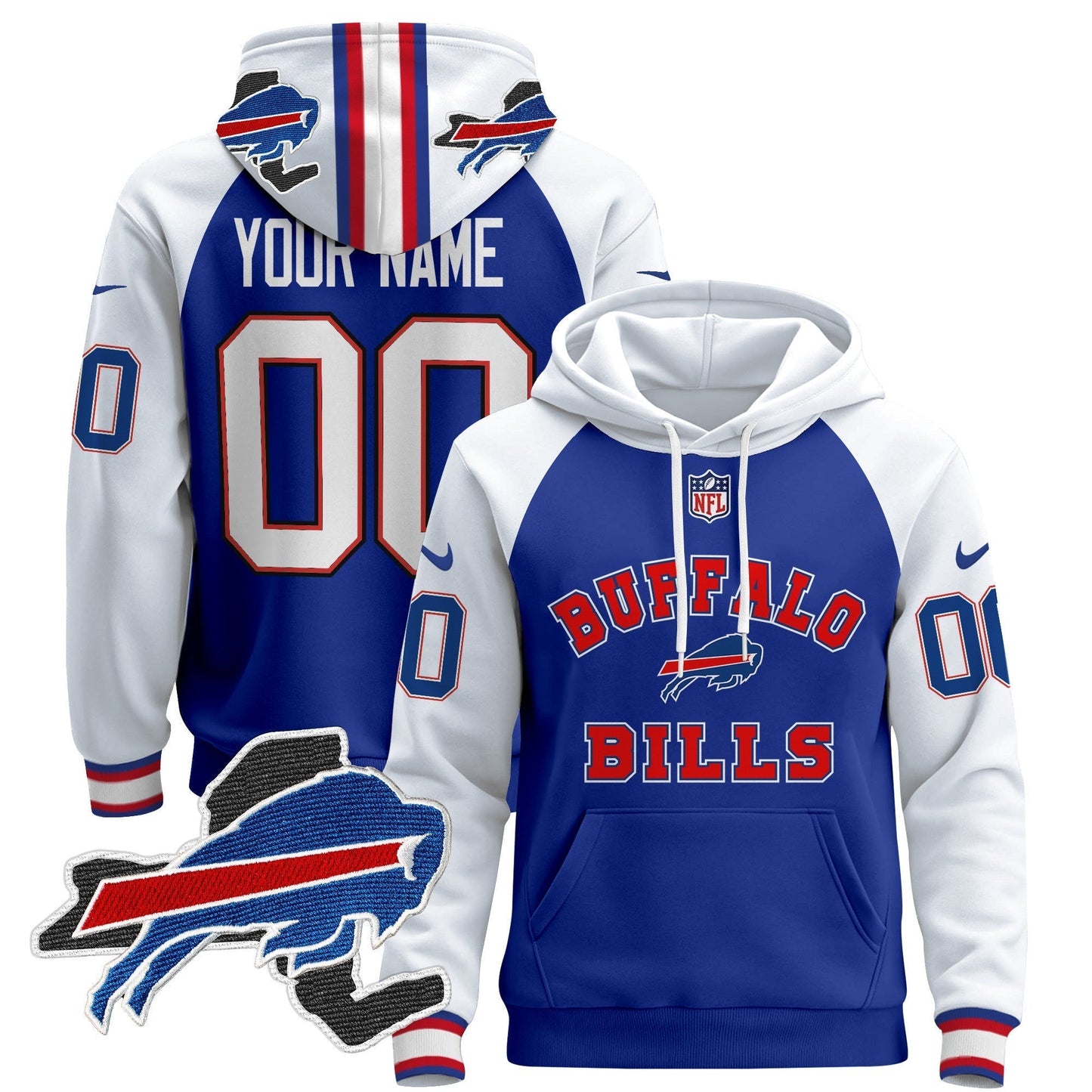 Buffalo Bills 2024 Custom Pullover Hoodie V4