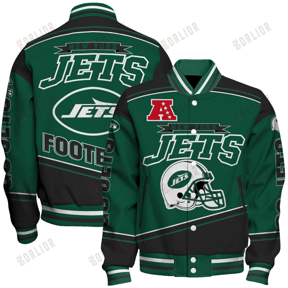 New York Jets Football Team 2024- 25 We Are Number 1 Unisex Varsity Jacket