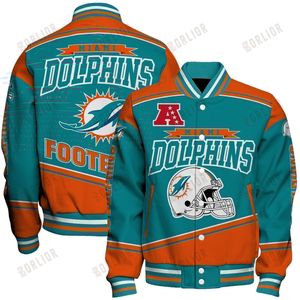 Miami Dolphins Football Team 2024- 25 We Are Number 1 Unisex Varsity Jacket
