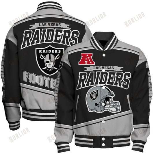 Las Vegas Raiders Football Team 2024- 25 We Are Number 1 Unisex Varsity Jacket