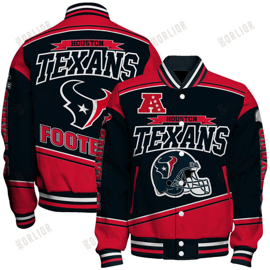 Houston Texans Football Team 2024- 25 We Are Number 1 Unisex Varsity Jacket