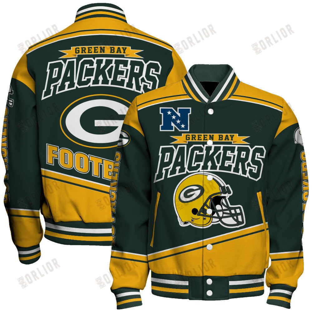 Green Bay Packers Football Team 2024- 25 We Are Number 1 Unisex Varsity Jacket