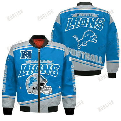 Detroit Lions Football Team 2024- 25 We Are Number 1 Bomber Jacket
