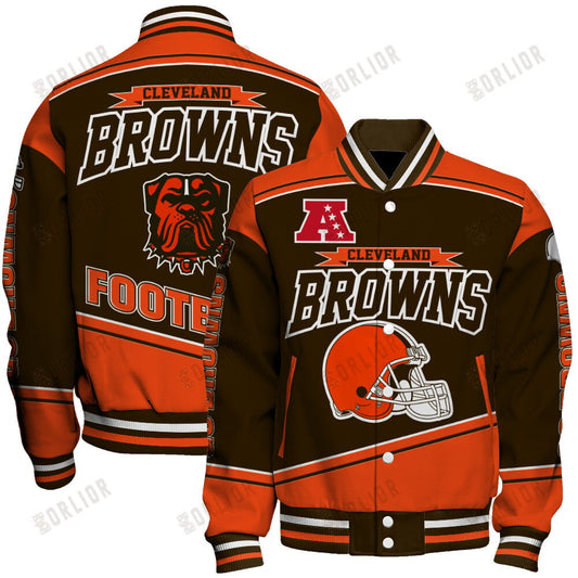 Cleveland Browns Football Team 2024- 25 We Are Number 1 Unisex Varsity Jacket