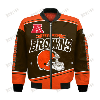 Cleveland Browns Football Team 2024- 25 We Are Number 1 Bomber Jacket