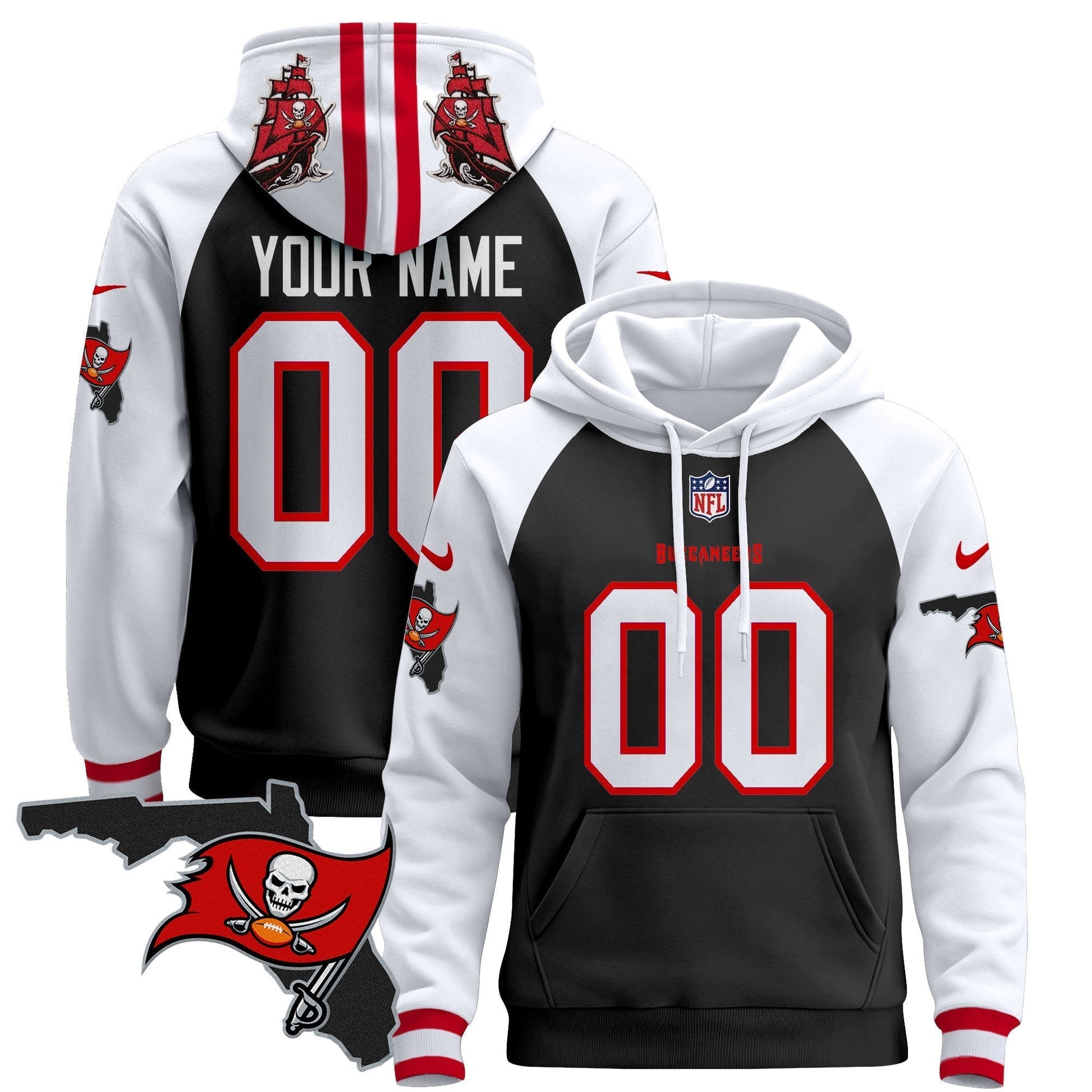 Buccaneers Florida Patch Custom Pullover Hoodie