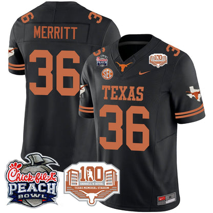 Men's Texas Longhorns 2024 Chick-fil-A Peach Bowl Jersey - All Stitched