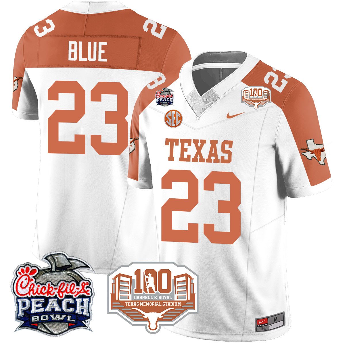 Texas Longhorns 2024 Chick-fil-A Peach Bowl Jersey - All Stitched