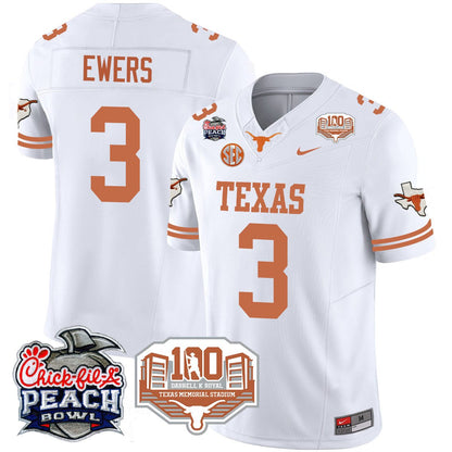 Texas Longhorns 2024 Chick-fil-A Peach Bowl Jersey - All Stitched