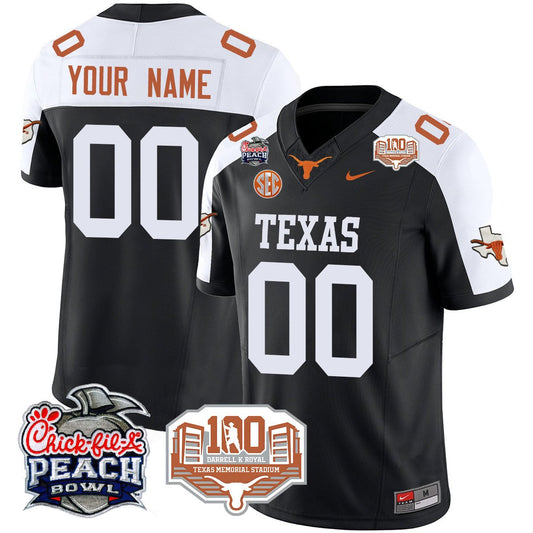 Custom Texas Longhorns 2024 Chick-fil-A Peach Bowl Jersey - All Stitched