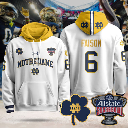 Notre Dame Fighting Irish Allstate Sugar Bowl Hoodie - All Stitched