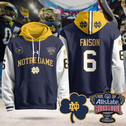 Notre Dame Fighting Irish Allstate Sugar Bowl Hoodie - All Stitched