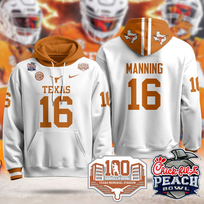 Texas Longhorns 2024 Chick-fil-A Peach Bowl Hoodie - All Stitched