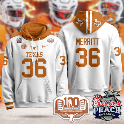 Texas Longhorns 2024 Chick-fil-A Peach Bowl Hoodie - All Stitched