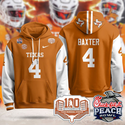 Texas Longhorns 2024 Chick-fil-A Peach Bowl Hoodie - All Stitched