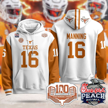 Texas Longhorns 2024 Chick-fil-A Peach Bowl Hoodie - All Stitched