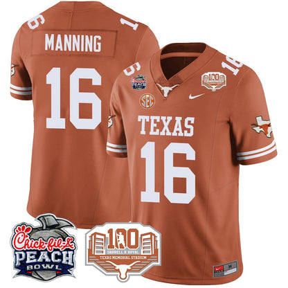 Texas Longhorns 2024 Chick-fil-A Peach Bowl Jersey - All Stitched