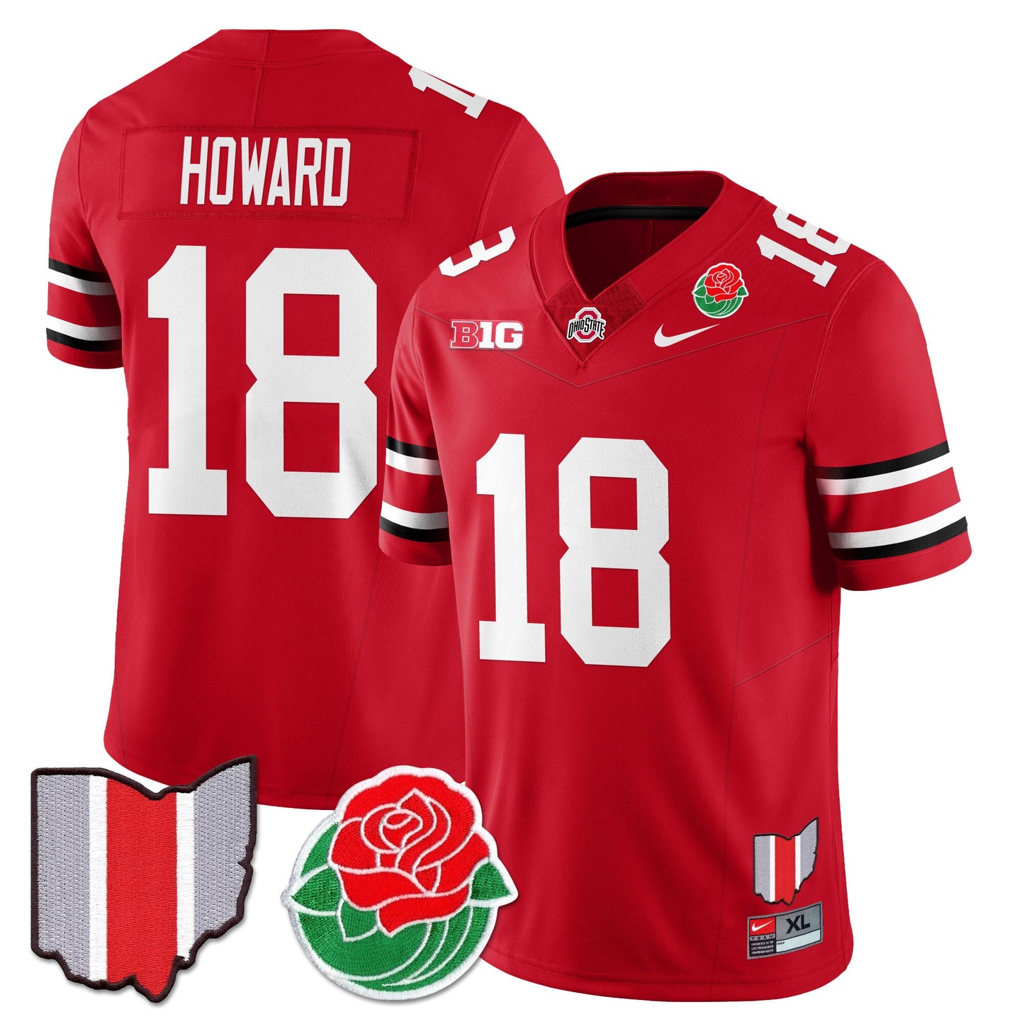 Ohio State Buckeyes 2024 Rose Bowl Jersey - All Stitched