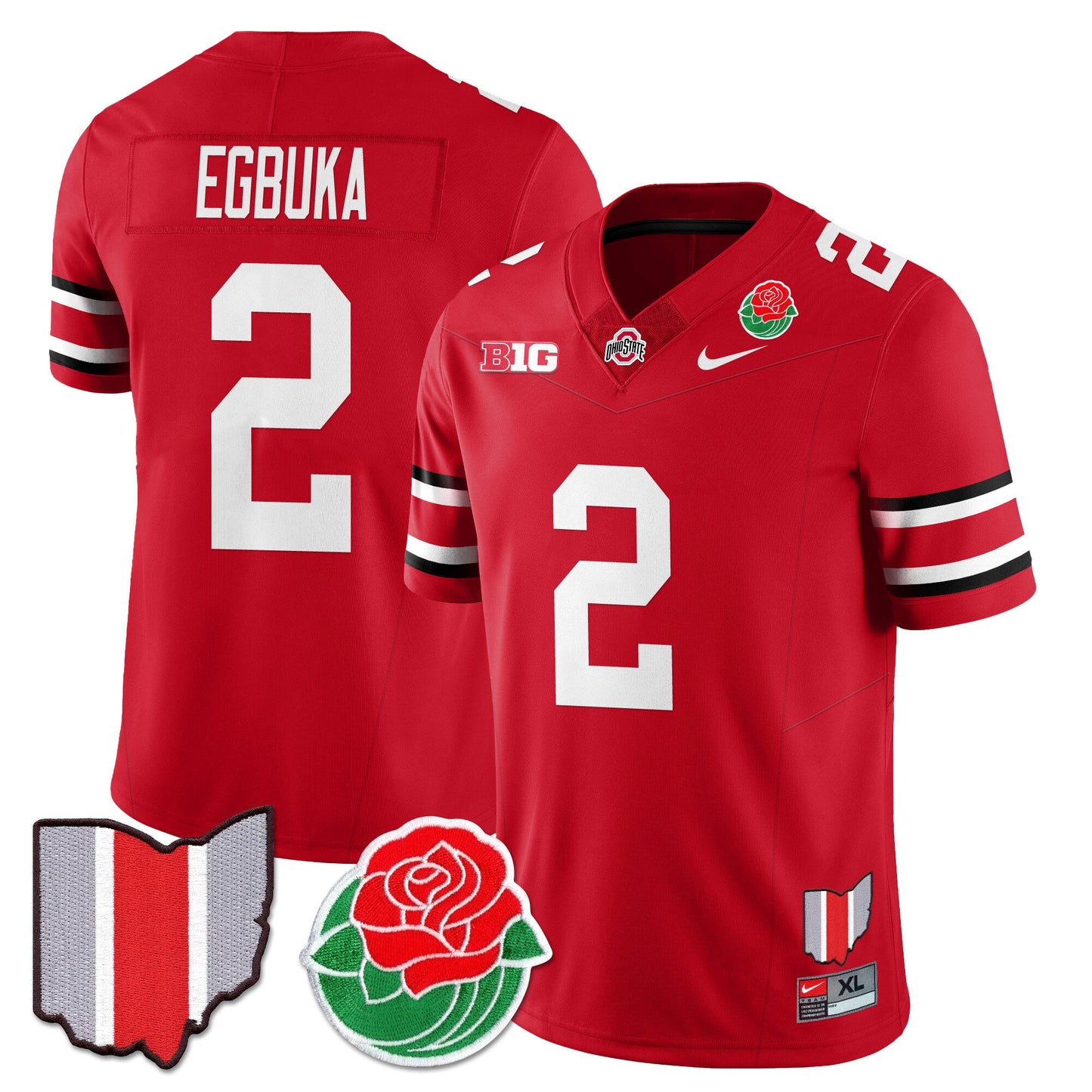 Ohio State Buckeyes 2024 Rose Bowl Jersey - All Stitched