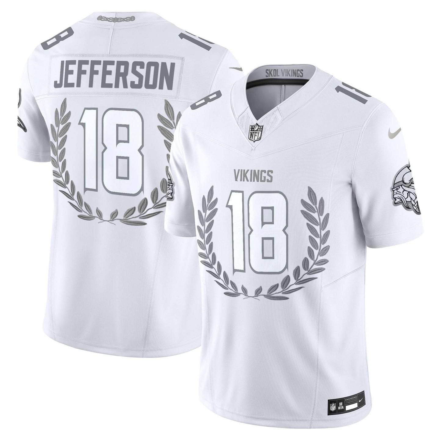 Minnesota Vikings Platinum MVP Vapor Limited Jersey - All Stitched