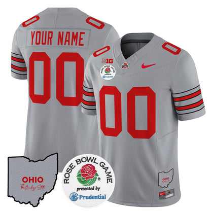 Ohio State Buckeyes 'Heritage Stripe' Rose Bowl Vapor Limited Custom Jersey - All Stitched