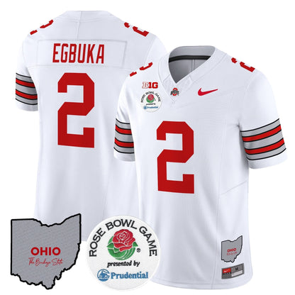 Ohio State Buckeyes 'Heritage Stripe' Rose Bowl Vapor Limited Jersey - All Stitched