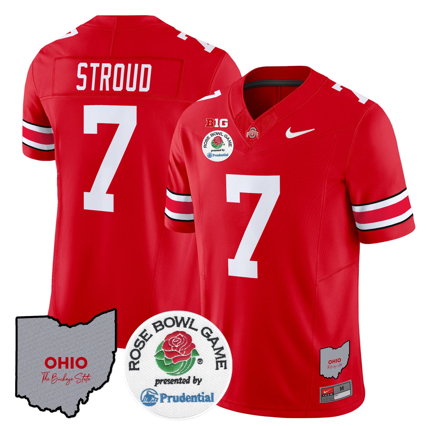 Ohio State Buckeyes Rose Bowl Vapor Limited Jersey V2 - All Stitched