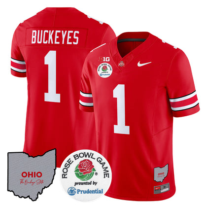 Ohio State Buckeyes Rose Bowl Vapor Limited Jersey V2 - All Stitched