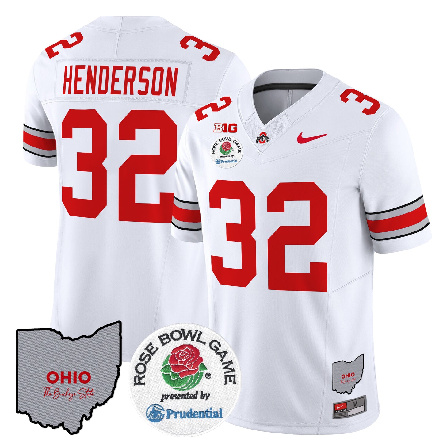 Ohio State Buckeyes Rose Bowl Vapor Limited Jersey V2 - All Stitched