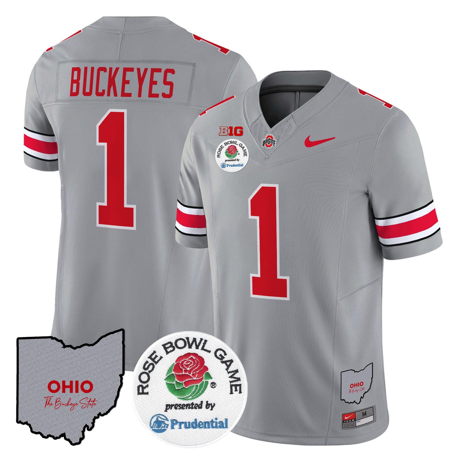 Ohio State Buckeyes Rose Bowl Vapor Limited Jersey V2 - All Stitched