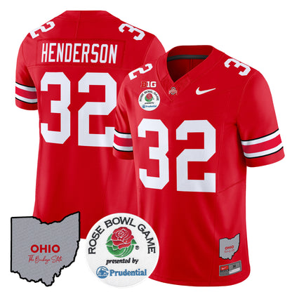 Ohio State Buckeyes Rose Bowl Vapor Limited Jersey V2 - All Stitched