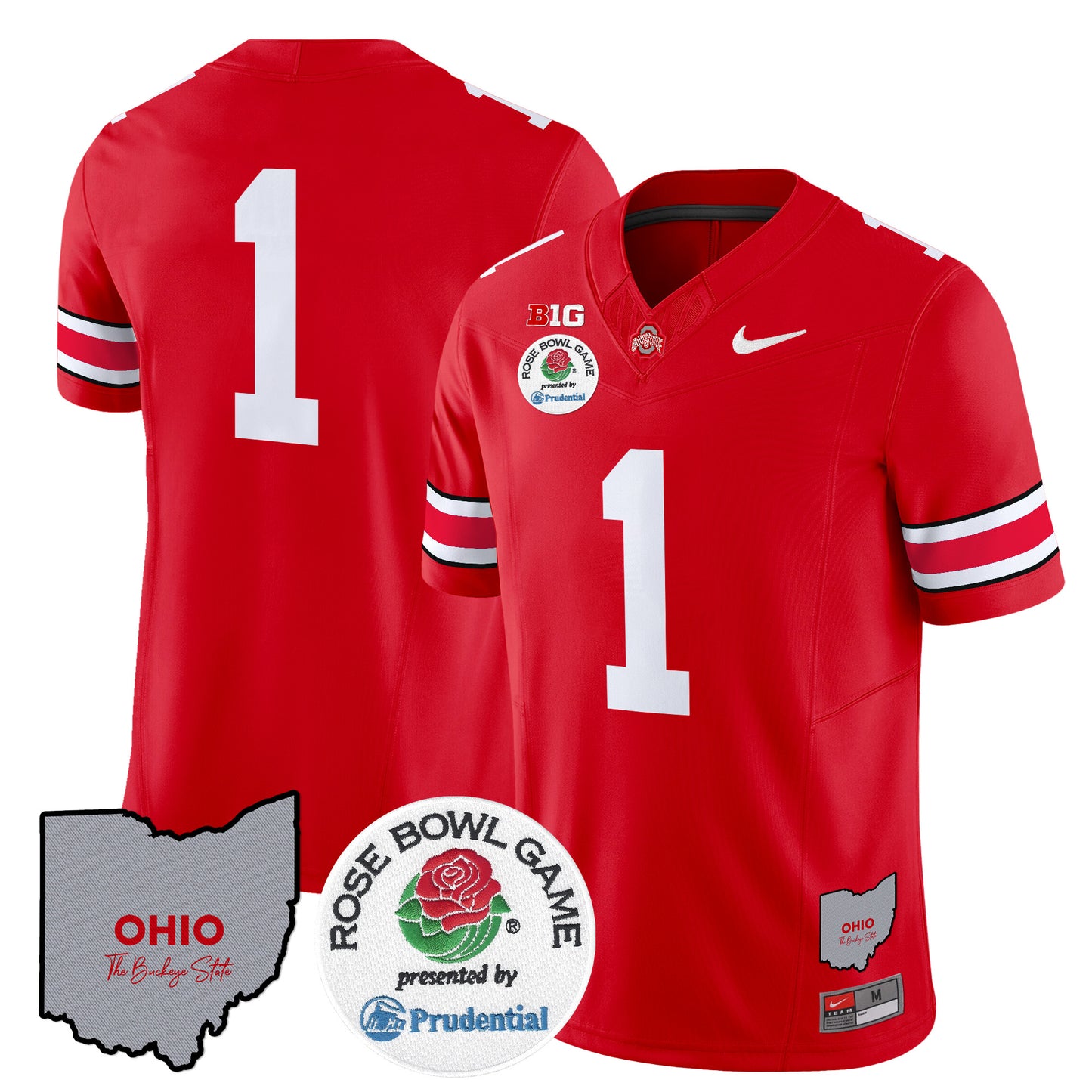 Ohio State Buckeyes Rose Bowl Vapor Limited Jersey V2 - All Stitched