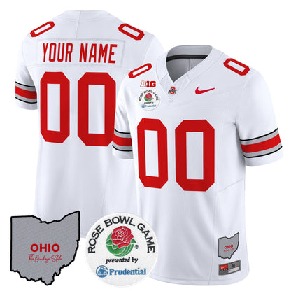 Ohio State Buckeyes Rose Bowl Vapor Limited Custom Jersey V2 - All Stitched