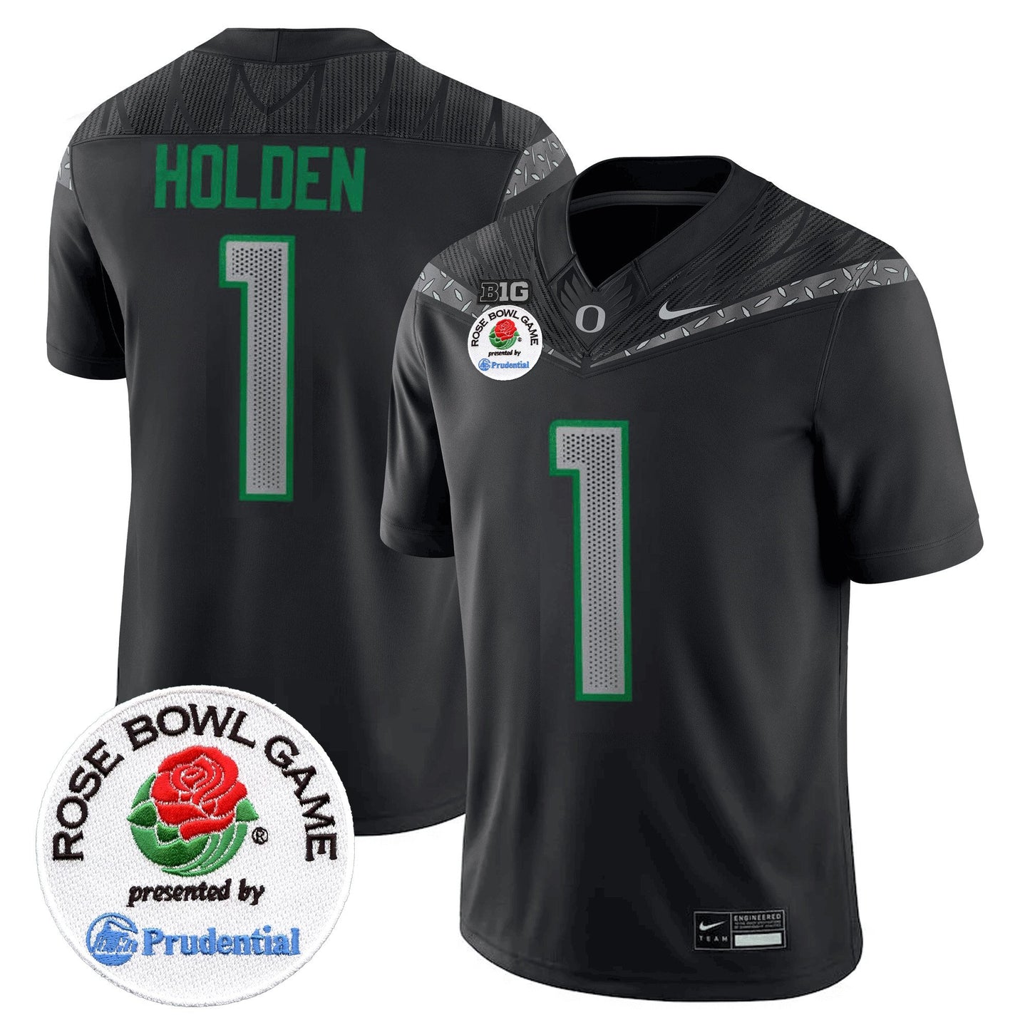 Men's Oregon Ducks Rose Bowl Patch Vapor Limited Jersey V2 - All Stitched