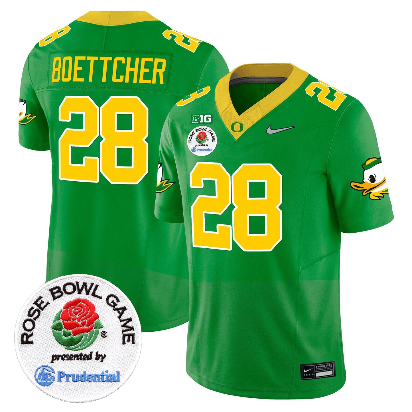 Men's Oregon Ducks Rose Bowl Patch Vapor Limited Jersey V2 - All Stitched