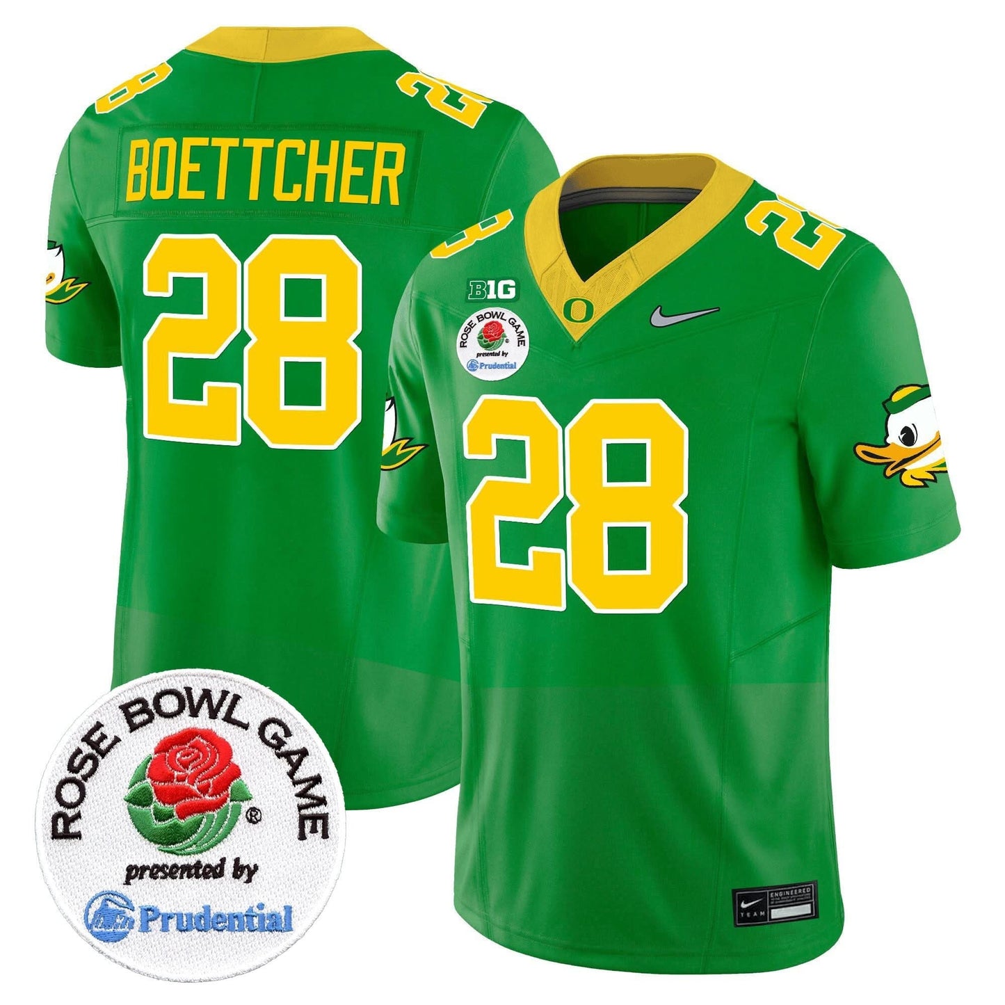 Oregon Ducks Rose Bowl Patch Vapor Limited Jersey V2 - All Stitched