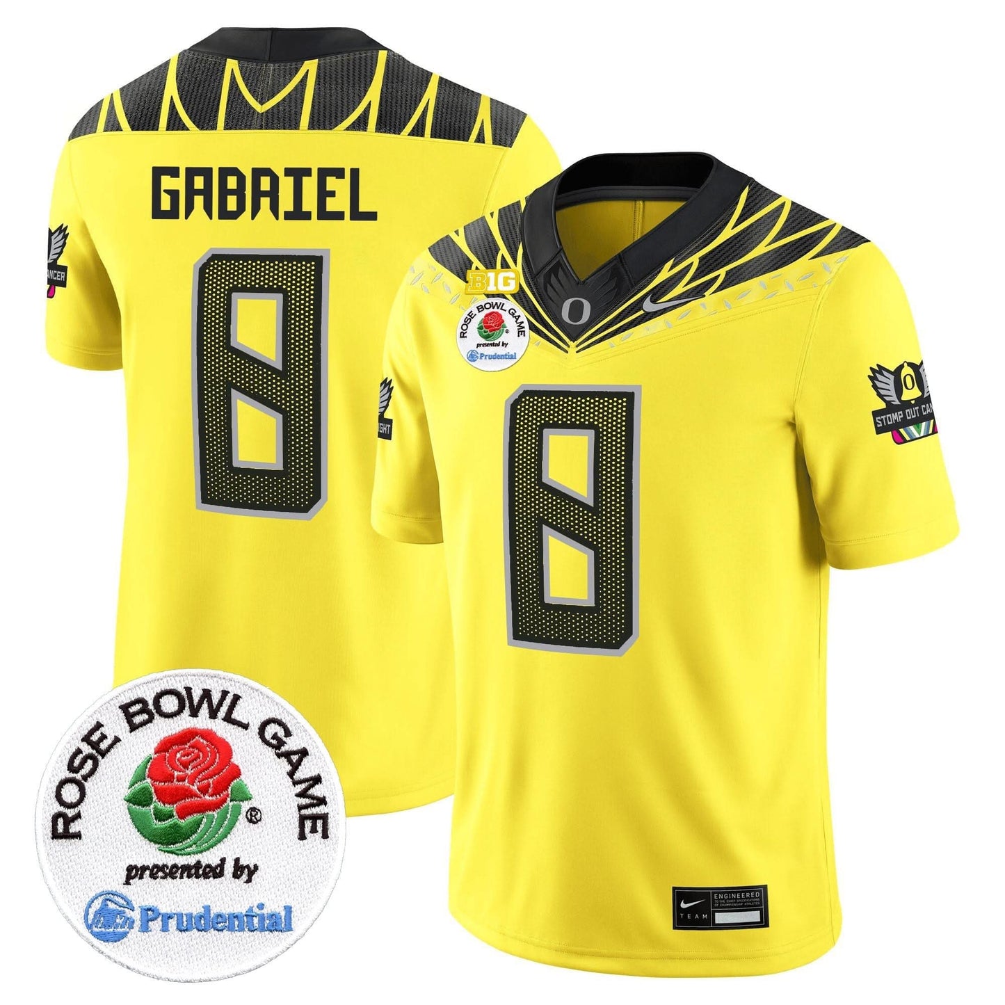 Oregon Ducks Rose Bowl Patch Vapor Limited Jersey V2 - All Stitched