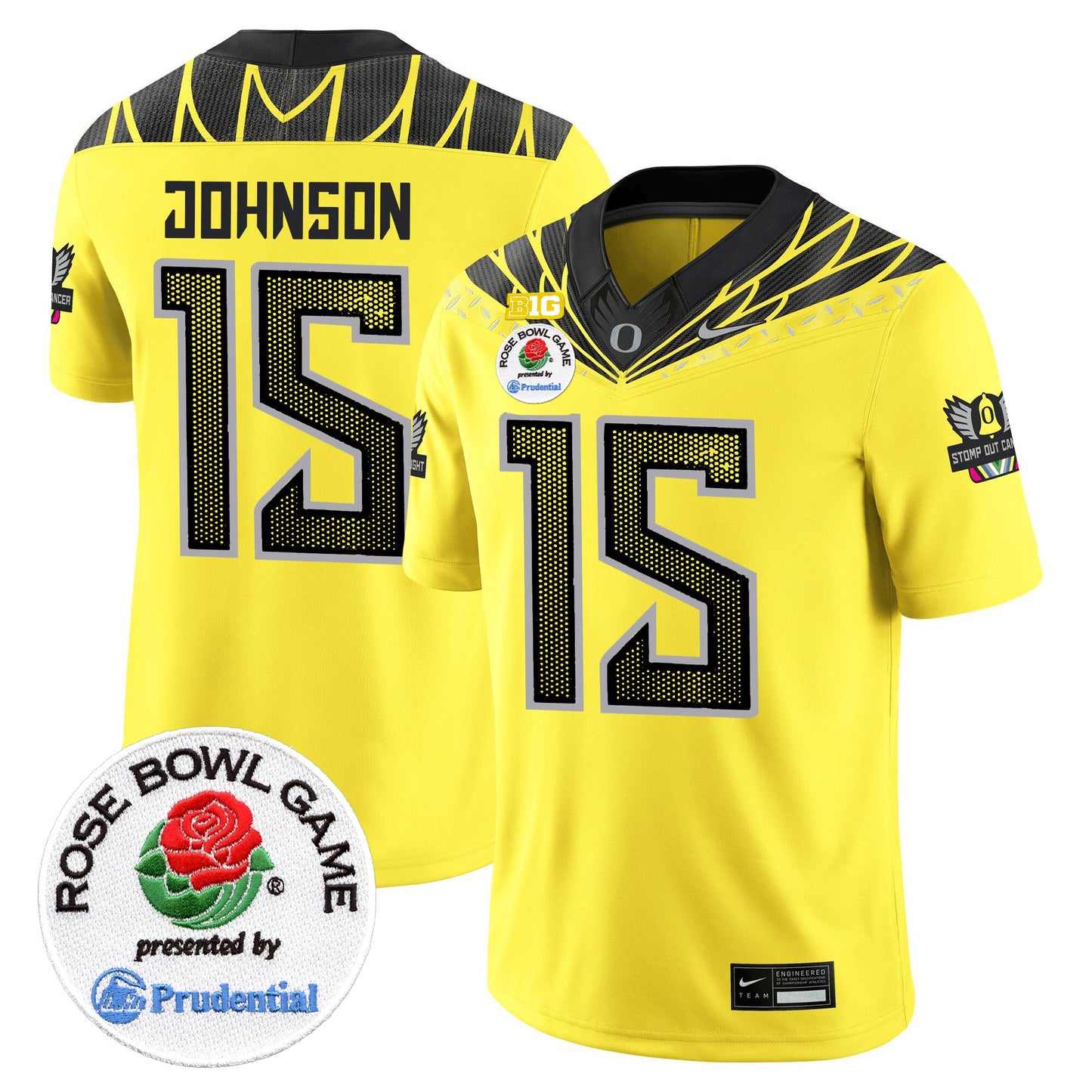 Men's Oregon Ducks Rose Bowl Patch Vapor Limited Jersey V2 - All Stitched