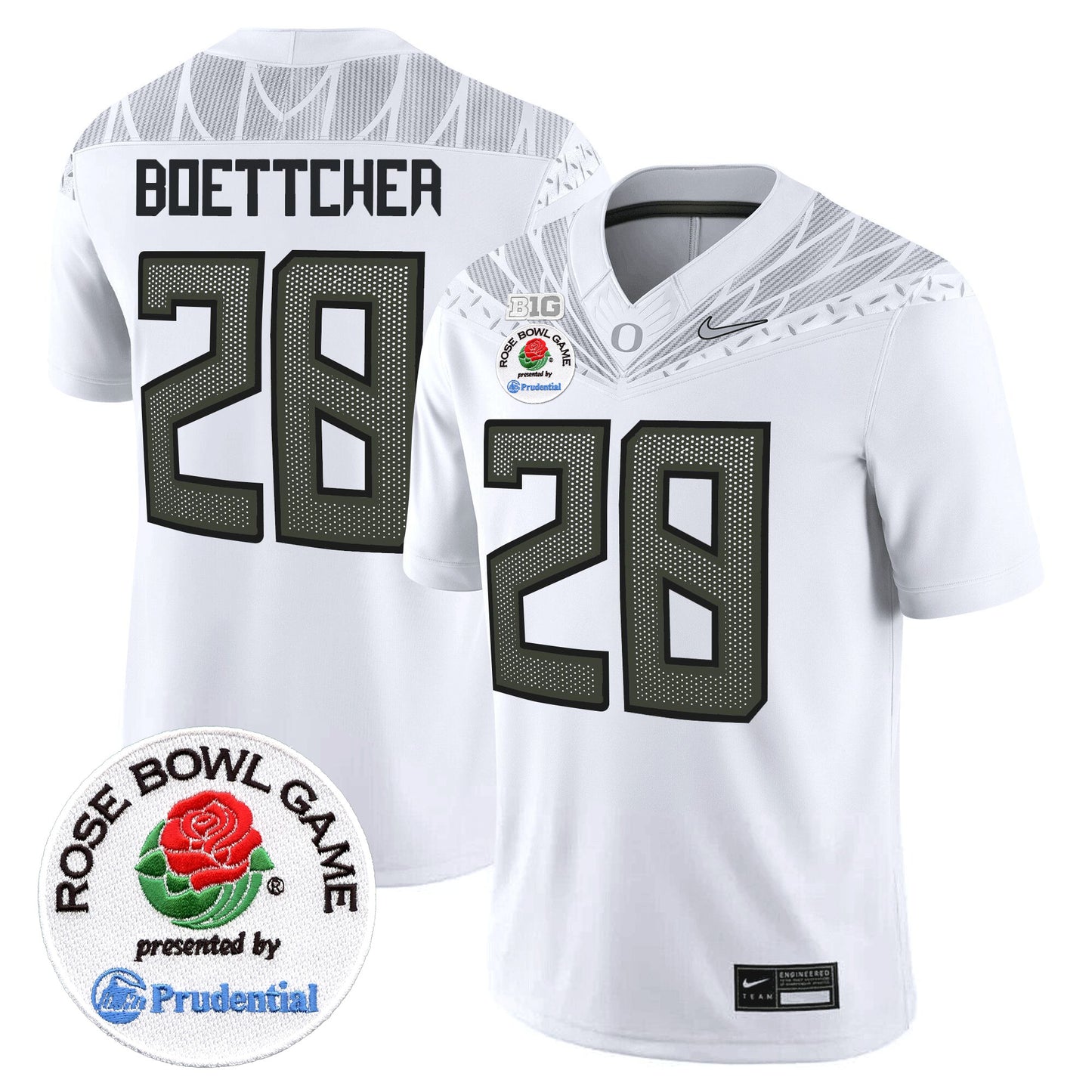 Men's Oregon Ducks Rose Bowl Patch Vapor Limited Jersey V2 - All Stitched