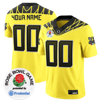 Oregon Ducks Rose Bowl Patch Vapor Limited Custom Jersey V2 - All Stitched