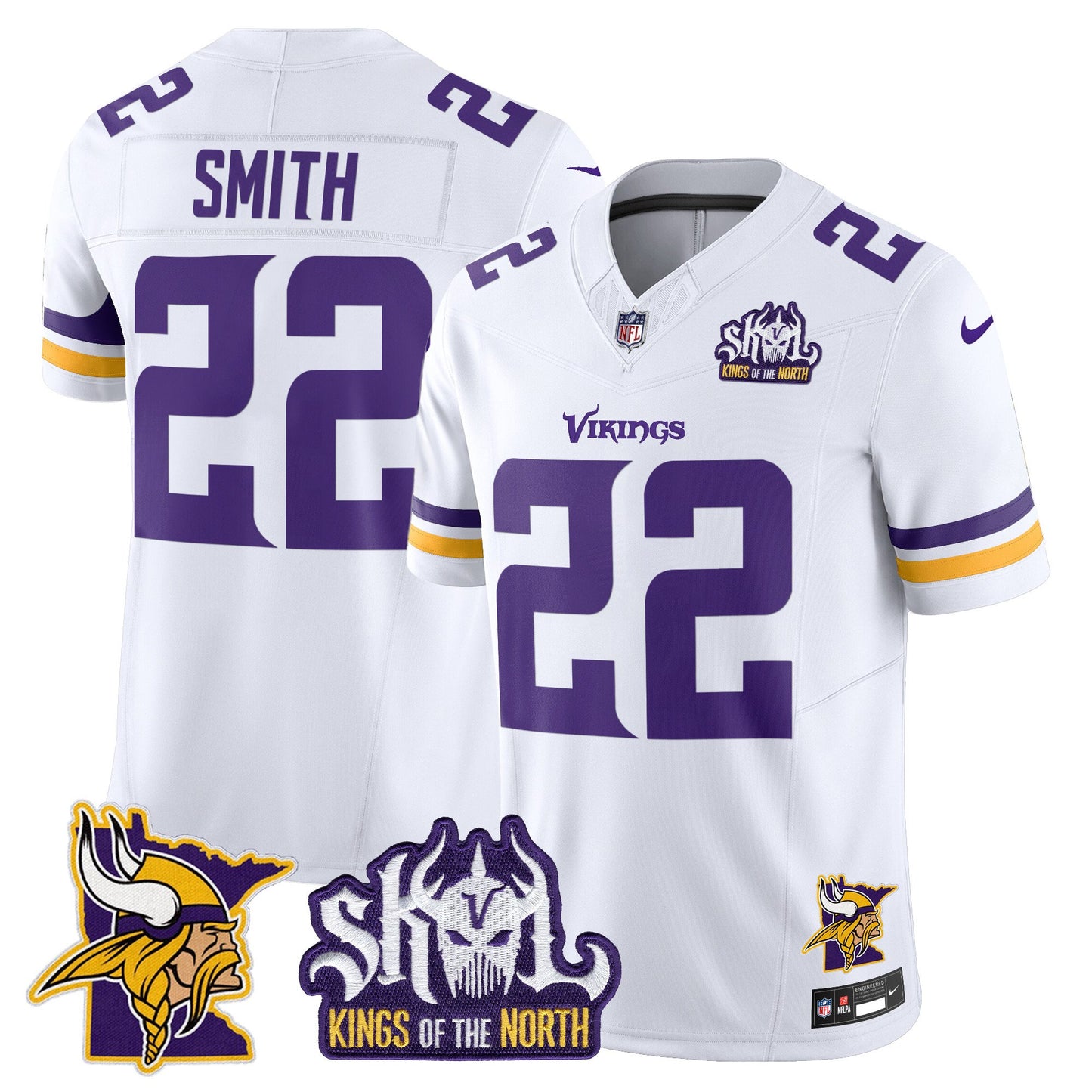 Minnesota Vikings Kings Of The North Patch Vapor Limited Jersey V3 - All Stitched