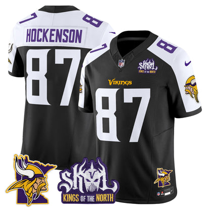 Minnesota Vikings Kings Of The North Patch Vapor Limited Jersey V3 - All Stitched