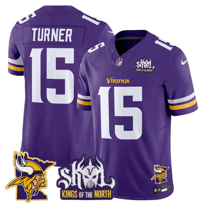 Minnesota Vikings Kings Of The North Patch Vapor Limited Jersey V3 - All Stitched