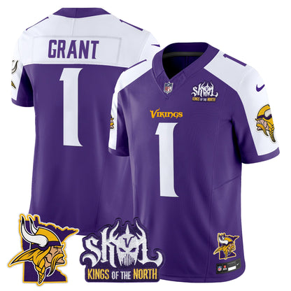 Minnesota Vikings Kings Of The North Patch Vapor Limited Jersey V3 - All Stitched