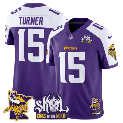 Minnesota Vikings Kings Of The North Patch Vapor Limited Jersey V3 - All Stitched