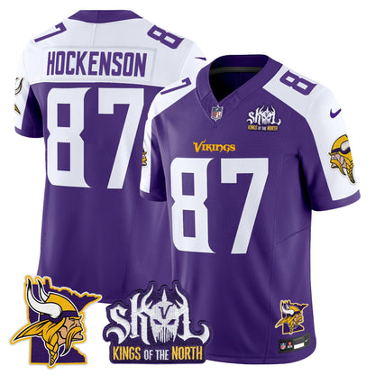 Minnesota Vikings Kings Of The North Patch Vapor Limited Jersey V3 - All Stitched